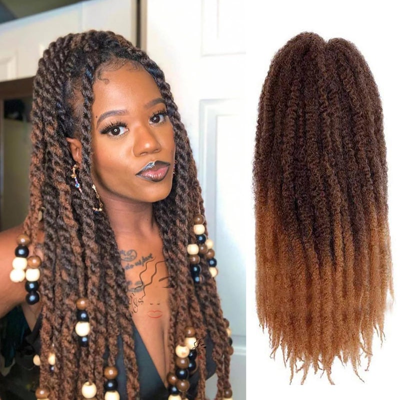 ROKTRESS Marley Twist Braiding Hair â€“ Cuban Twist Hair Extensions, Soft & Natural Marley Hair for Marley Twist StylesFor Faux Locs, Spring Twist Hair, Butterfly Locs(18"6pcs, T30#) - Image 1